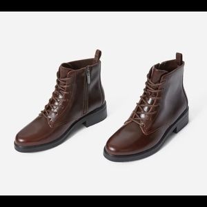 Everlane The Modern Utility Leather Lace-Up Combat Boot